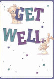 Vivid and uplifting, this get well card captures the comforting spirit celebrated in every Malden Rushett gathering. Two adorable friends-a gentle teddy bear and a lively puppy-each balance the bold, indigo and teal letters of 'Get Well' with playful ease, their smiles resonating warmth. The creamy backdrop sparkles with stars in twinkling purples and blues, infusing the card with hope, much like a sunny morning stroll along Fairoak Lane. Velvety fur textures and expressive faces invite a sense of closeness, reminiscent of receiving an embrace from a familiar friend or a cherished bouquet arranged by your local florist. This card, perfect for accompanying fresh blooms, delivers gentle reassurance and the promise of brighter days to loved ones throughout the Malden Rushett community.